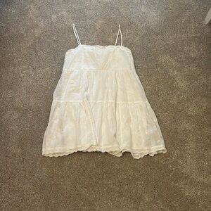 White mini beach dress